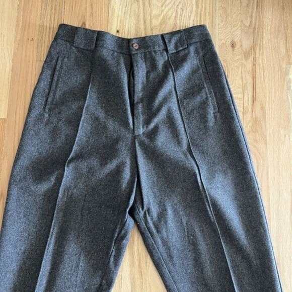 Vintage Eddie Bauer Wool Cashmere Pants Womens size 14 Grey gray stirrup Dressy - Picture 4 of 8